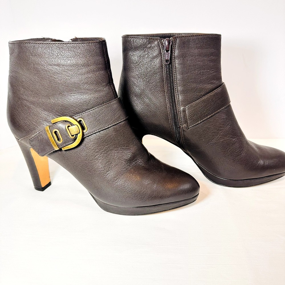 Priori Women SZ 8.5 Leather Buckle Ankle Boots